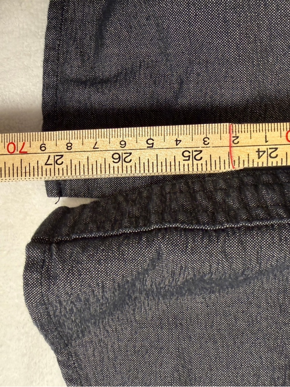 Calvin Klein Jeans Chambray Button Down Shirt Men’s S Dark Wash Utility Workwear - Picture 5 of 6